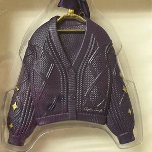 Taylor Swift Speak Now Purple Cardigan Ornament with Gold Accents